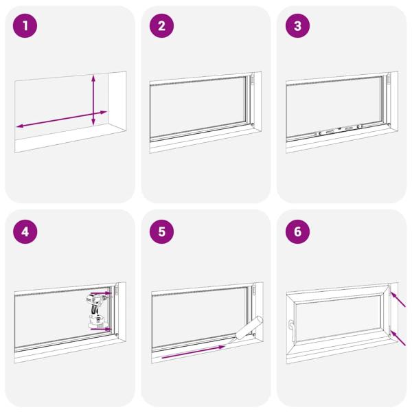 Kellerfenster RISOR 110x50 cm Dreh Kipp DIN Rechts Weiß