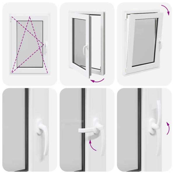 Kellerfenster RISOR 60x90 cm Dreh Kipp DIN Links Weiß