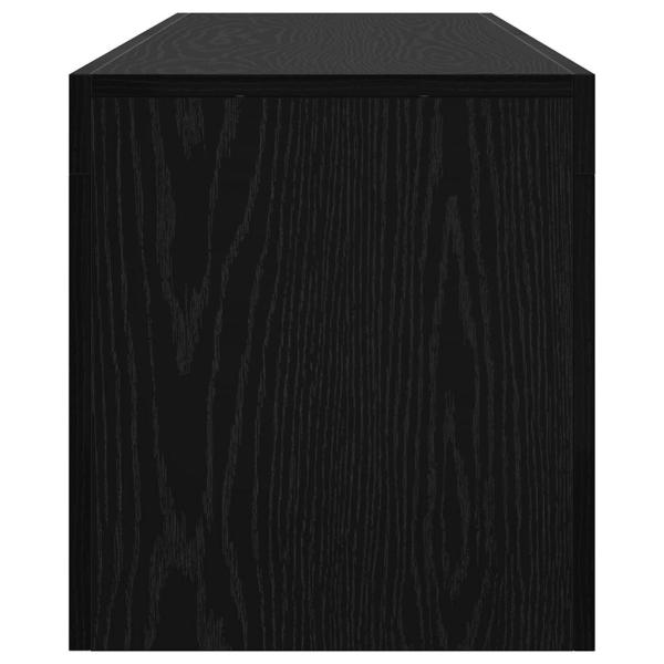 TV-Schrank mit LED-Leuchten Schwarz Eichen-Optik 140x36,5x40 cm