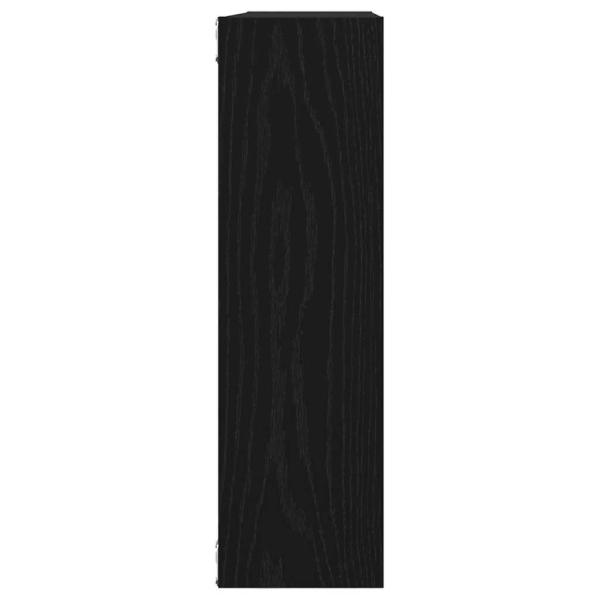 Wandregal Schwarz Eichen-Optik 75x16x55 cm Holzwerkstoff