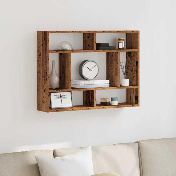 Wandregal Altholz-Optik 75x16x55 cm Holzwerkstoff