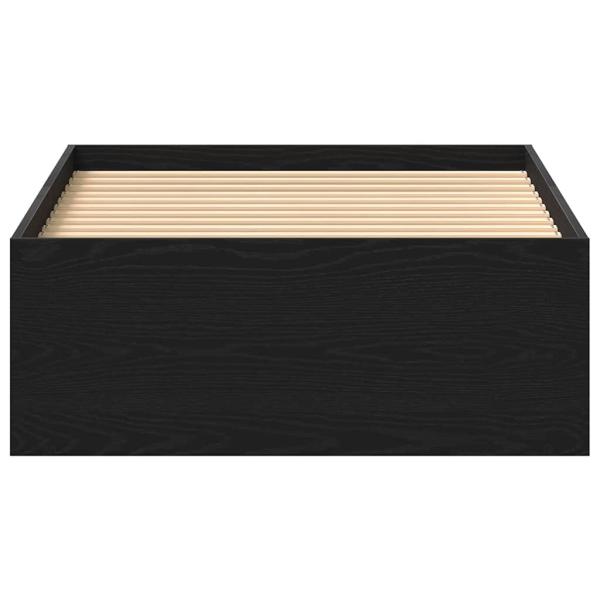 Bettgestell ohne Matratze Schwarz Eichen-Optik 75x190 cm