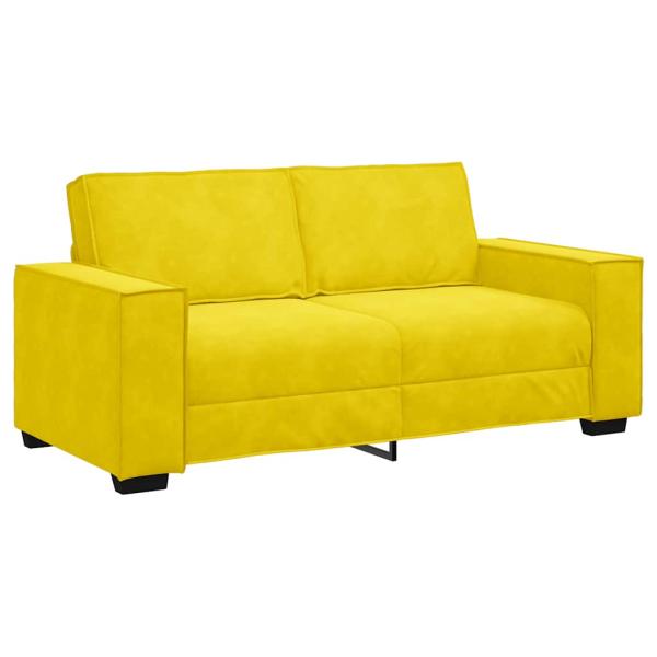 2-Sitzer-Sofa Gelb 140 cm Samt