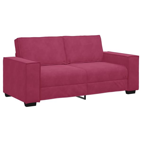 2-Sitzer-Sofa Weinrot 140 cm Samt