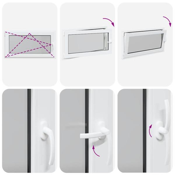 Kellerfenster RISOR 110x60 cm Dreh Kipp DIN Links Weiß