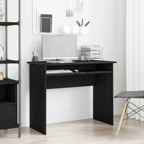 ARDEBO.de - Schreibtisch Schwarz Eichen-Optik 90x50x74 cm Holzwerkstoff