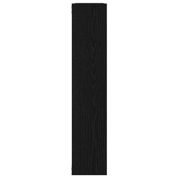 Wandregal Schwarz Eichen-Optik 90x16x78 cm Holzwerkstoff