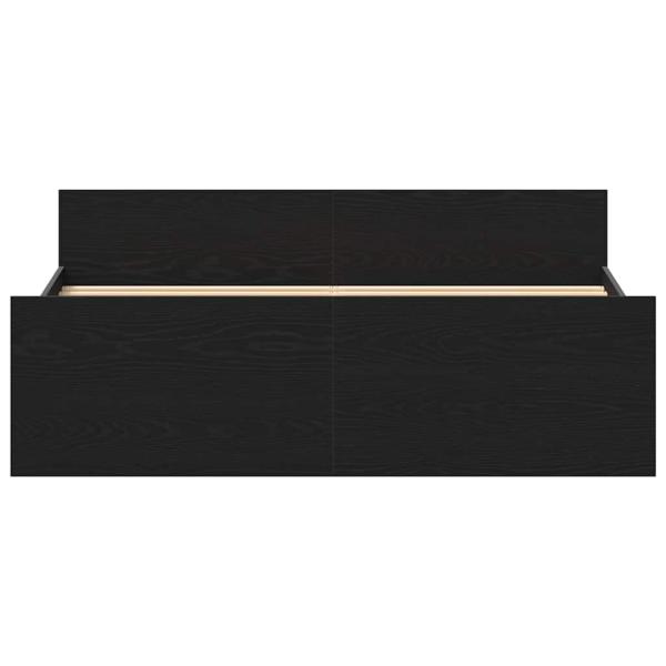 Bettgestell ohne Matratze Schwarz Eichen-Optik 120x200 cm