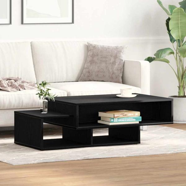 ARDEBO.de - Couchtisch Schwarz Eichen-Optik 105x55x32 cm Holzwerkstoff