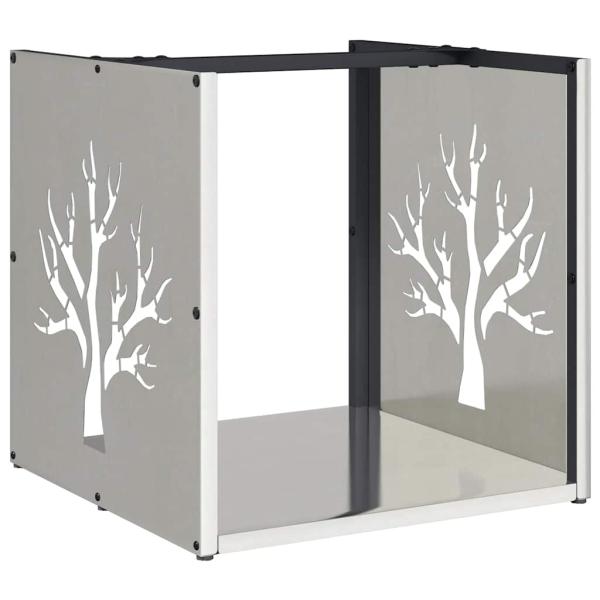 Brennholzregal 40x40x40 cm Edelstahl