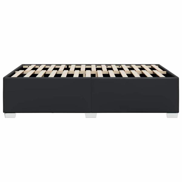 Bettgestell ohne Matratze Schwarz 137x190 cm Kunstleder
