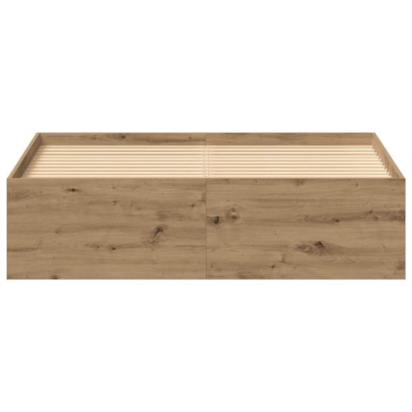 Bettgestell ohne Matratze Artisan-Eiche 135x190cm Holzwerkstoff