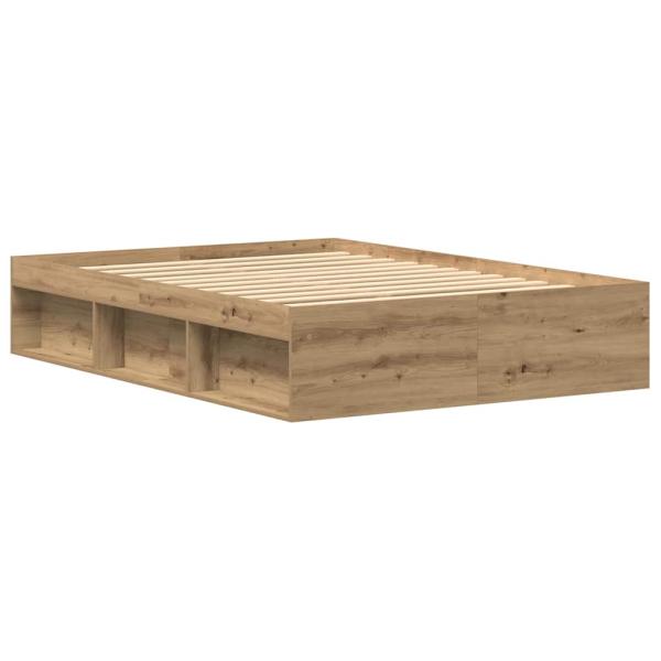 Bettgestell ohne Matratze Artisan-Eiche 135x190cm Holzwerkstoff