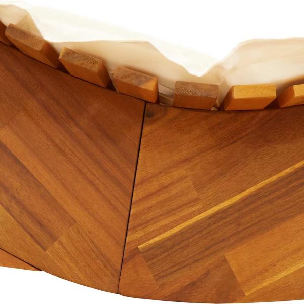 Schaukelliege mit Auflage Massivholz Akazie