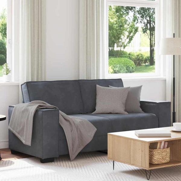 ARDEBO.de - 2-Sitzer-Sofa Dunkelgrau 140 cm Samt