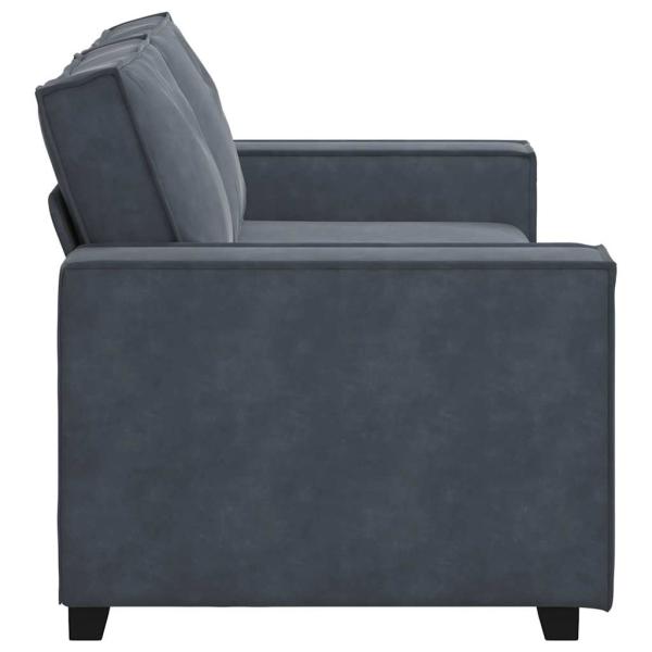 2-Sitzer-Sofa Dunkelgrau 140 cm Samt