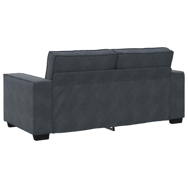2-Sitzer-Sofa Dunkelgrau 140 cm Samt