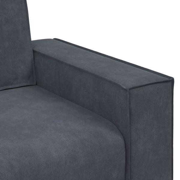 2-Sitzer-Sofa Dunkelgrau 140 cm Samt