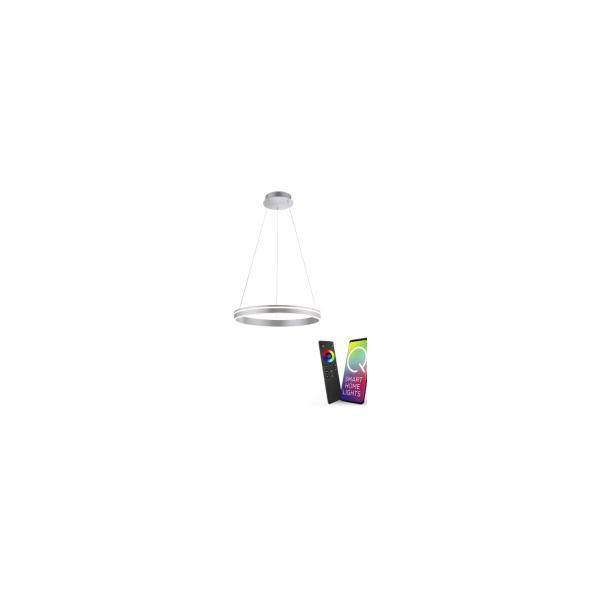 ARDEBO.de Paul Neuhaus Q-Vito LED-Pendelleuchte, 39W, 4000lm, Smart Home, silber (8411-55)