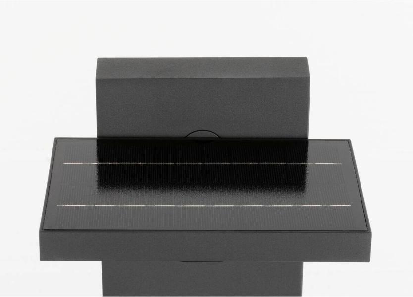 SLV ABRIDOR Wandaufbauleuchte, Outdoor, Hybrid Solar- und Netzstrom, Bewegungsmelder, 2200/2700K, IP65, anthrazit (1008542)