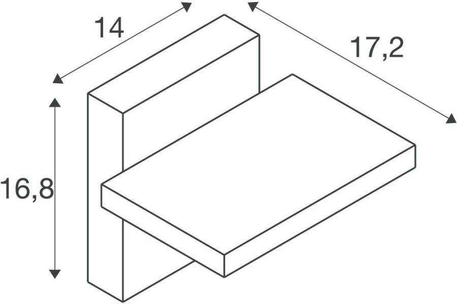 SLV ABRIDOR Wandaufbauleuchte, Outdoor, Hybrid Solar- und Netzstrom, Bewegungsmelder, 2200/2700K, IP65, anthrazit (1008542)