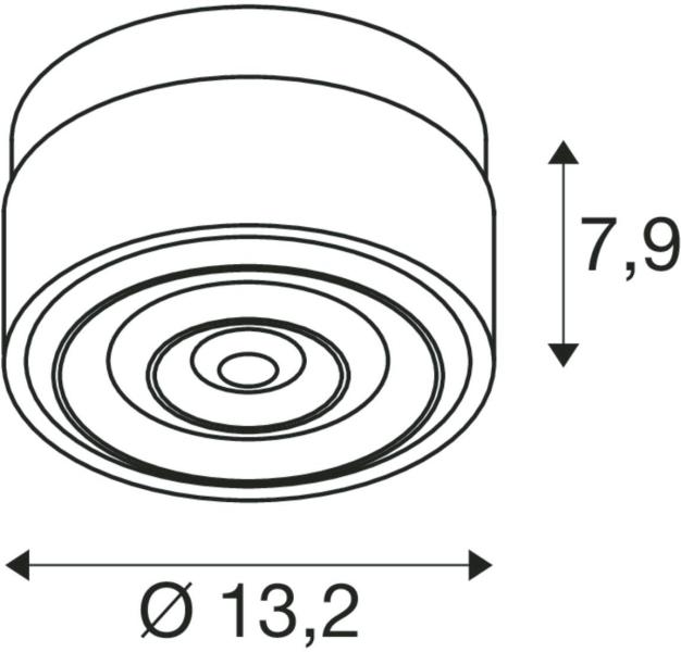 SLV CYFT WAVE Wand- und Deckenaufbauleuchte, 2700/3000/4000K, 6,5W, PHASE, schwarz (1008024)