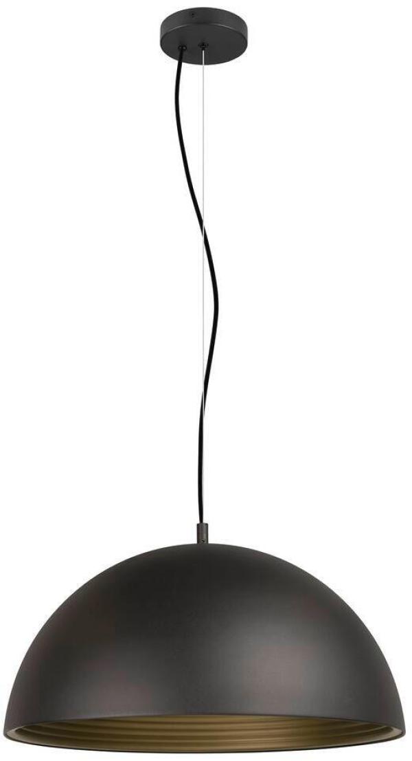 SLV FORCHINI M 50 Pendelleuchte, E27, Pendellänge 150cm, 1x max. 40W, Ø 50cm, Stahl, matt schwarz/matt gold (1008537)