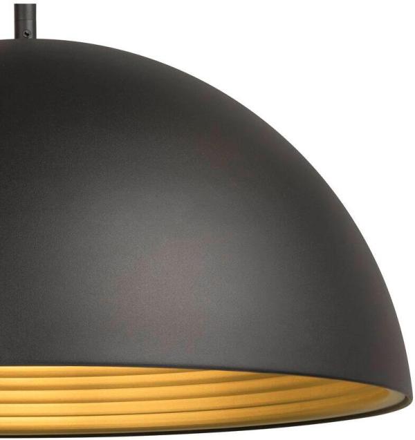 SLV FORCHINI M 50 Pendelleuchte, E27, Pendellänge 150cm, 1x max. 40W, Ø 50cm, Stahl, matt schwarz/matt gold (1008537)