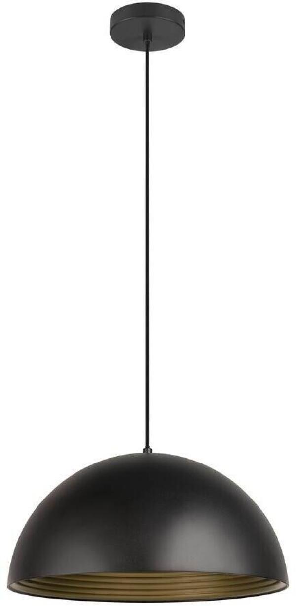 SLV FORCHINI M 40 Pendelleuchte, E27, Pendellänge 150cm, 1x max. 40W, Ø 40cm, Stahl, matt schwarz/matt gold (1008536)