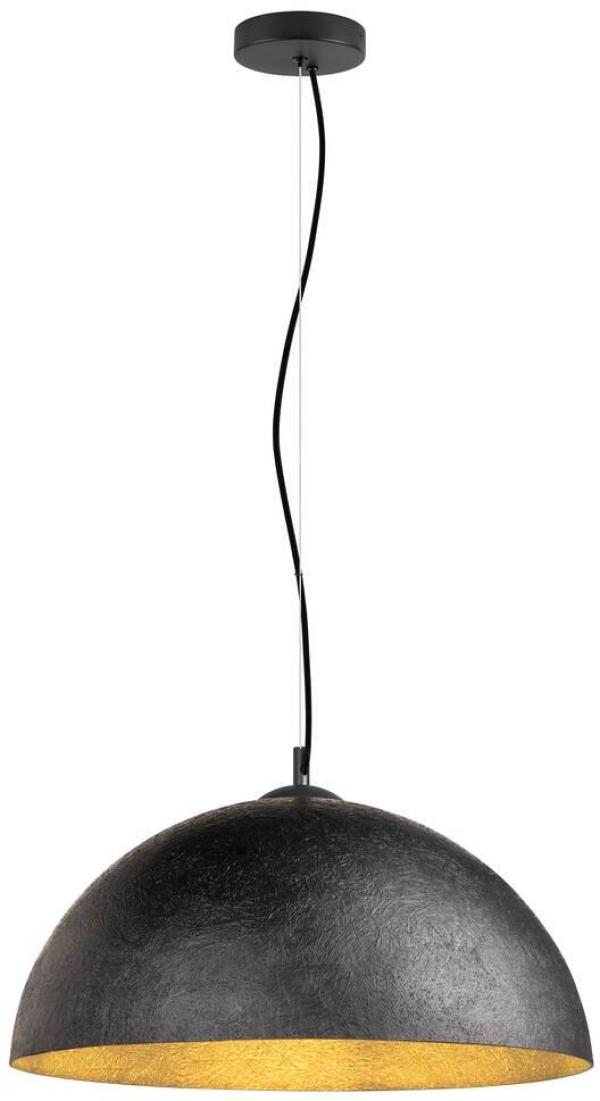 ARDEBO.de SLV FORCHINI 50 Pendelleuchte, E27, Pendellänge 150cm, 1x max. 40W, Ø 50cm, matt schwarz/matt gold (1008535)