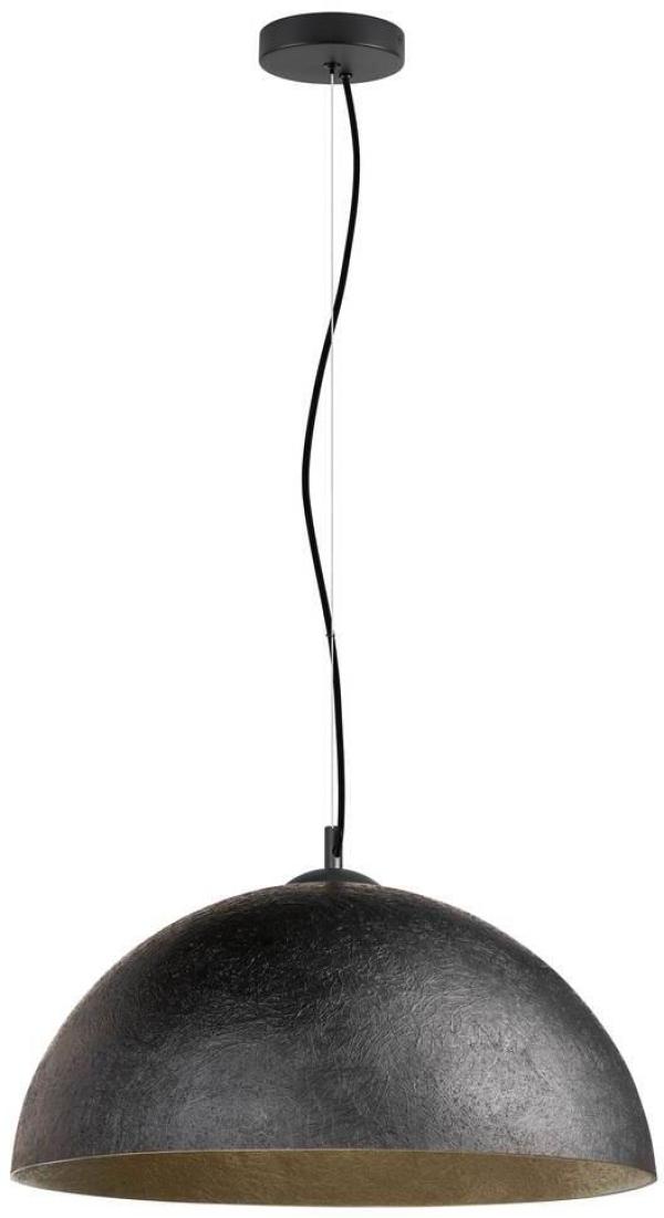 SLV FORCHINI 50 Pendelleuchte, E27, Pendellänge 150cm, 1x max. 40W, Ø 50cm, matt schwarz/matt gold (1008535)