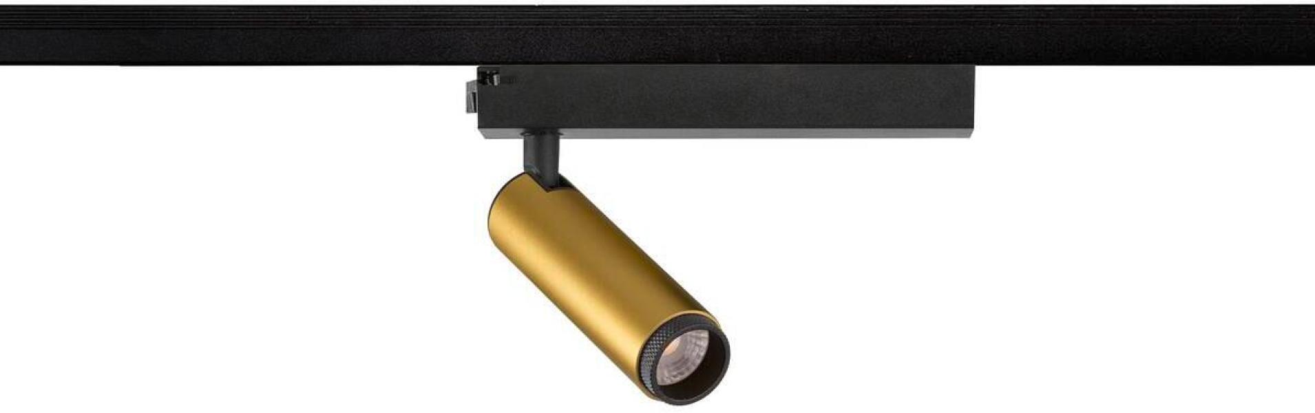 SLV GRIP! S Spot für 1-Phasen Hochvolt-Schienen-System, Ø3,0cm, 3000K, Phase, 11W, gold/schwarz (1008399)