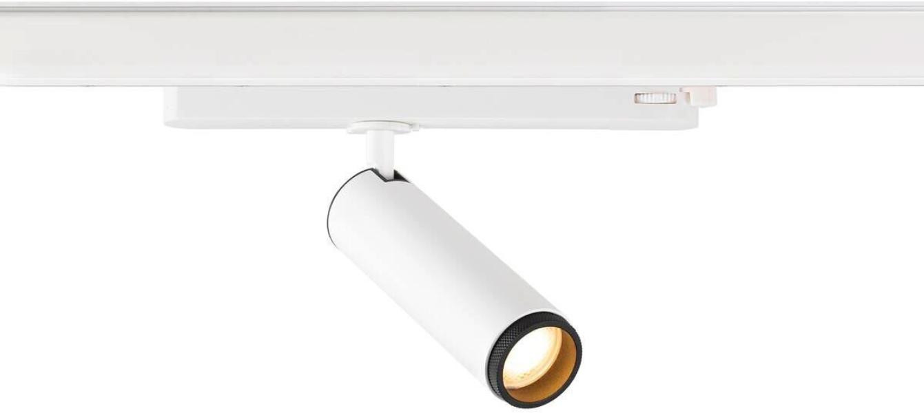 ARDEBO.de SLV GRIP! M Spot für 3-Phasen Hochvolt-Schienen-System, Ø4,3cm, 3000K, Phase, 20W, weiß/schwarz (1008443)