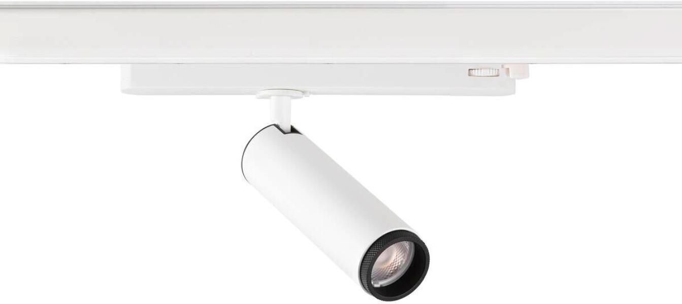 SLV GRIP! M Spot für 3-Phasen Hochvolt-Schienen-System, Ø4,3cm, 3000K, Phase, 20W, weiß/schwarz (1008443)