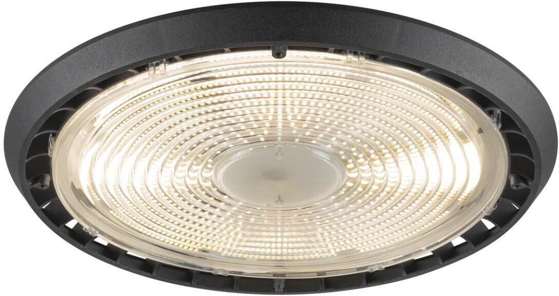 SLV HIGHBAY V 330 Pendelleuchte, Ø330mm, 100/120/170/200W, 4000K, IP65, schwarz (1007679)