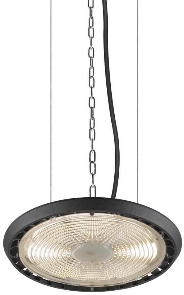 SLV HIGHBAY V 330 Pendelleuchte, Ø330mm, 100/120/170/200W, 4000K, IP65, schwarz (1007679)
