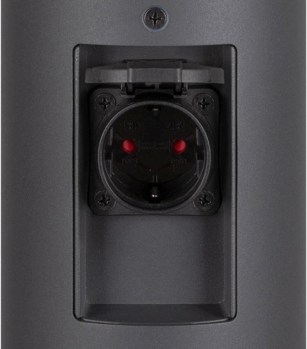 SLV M-POL 60 Pole, Poller für Leuchtenkopf, 2 Steckdosen, IP54, Höhe 53,4cm, Aluminium, anthrazit (1008474)