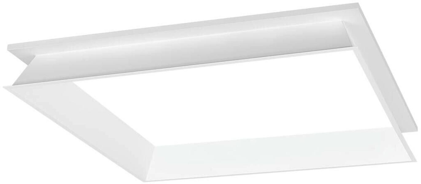 ARDEBO.de SLV PANEL V Montagerahmen, versenkt, als Einbau für Deckeneinbauleuchte PANEL V 625, L62.5xB62.5cm, Stahl, weiß (1007576)