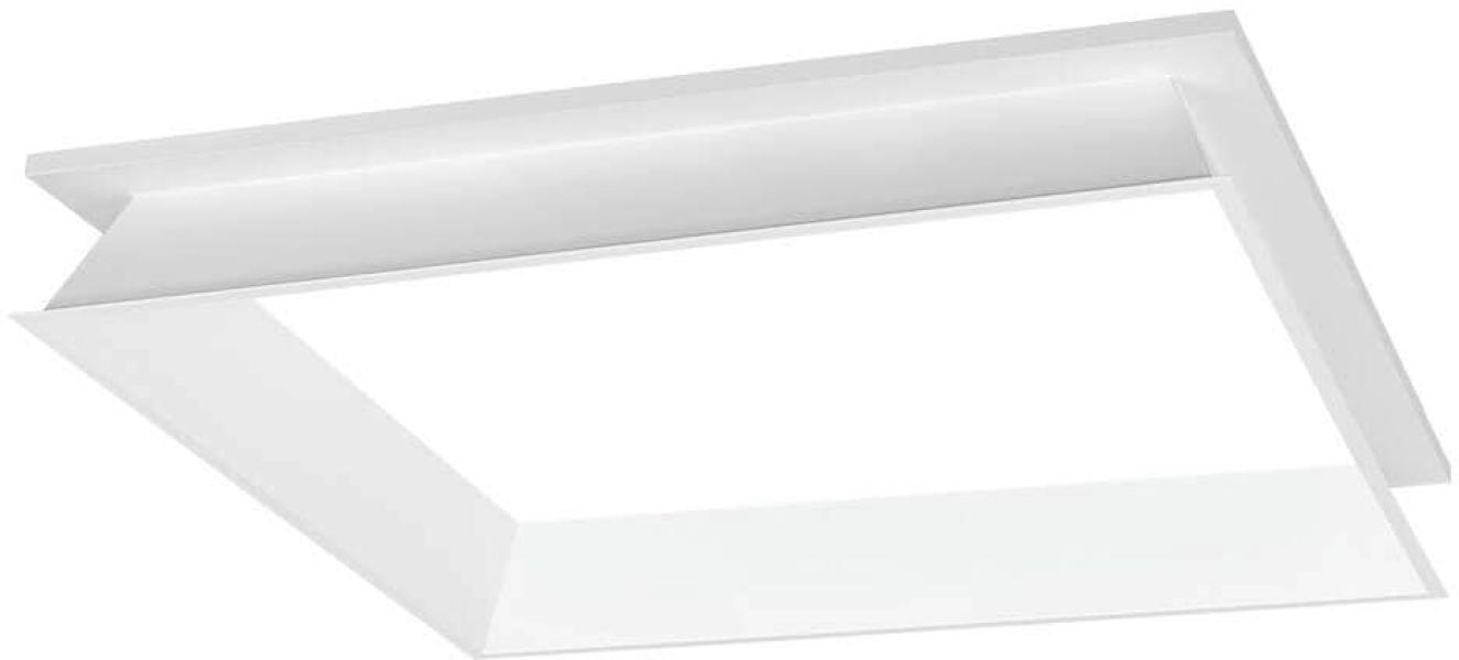 ARDEBO.de SLV PANEL V Montagerahmen, versenkt, als Einbau für Deckeneinbauleuchte PANEL V 600, L60xB60cm, Stahl, weiß (1007575)