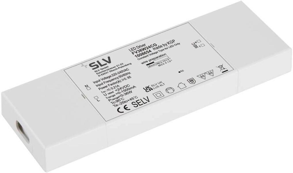 ARDEBO.de SLV LED Netzteil, 36W, 24V, weiß (1008654)