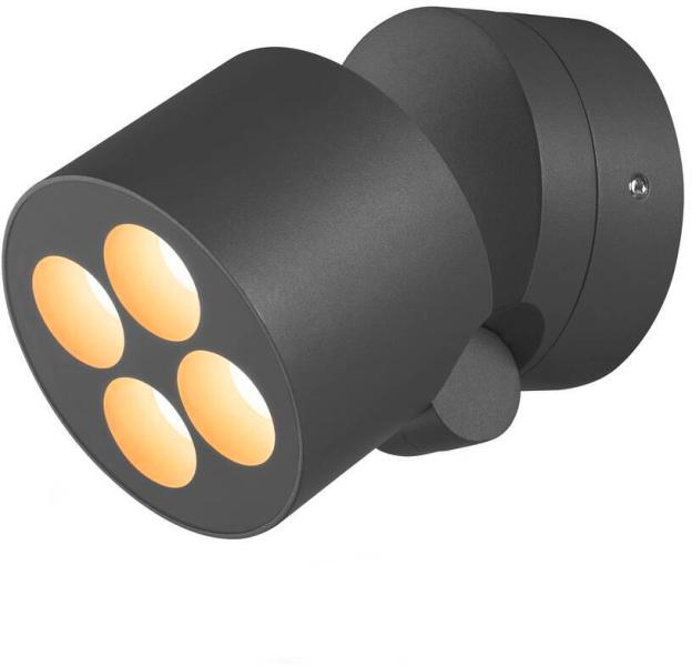 ARDEBO.de SLV R-CUBE Wand- und Deckenaufbauleuchte, IP65, 2700/3000K, PHASE dimmbar, anthrazit (1007511)