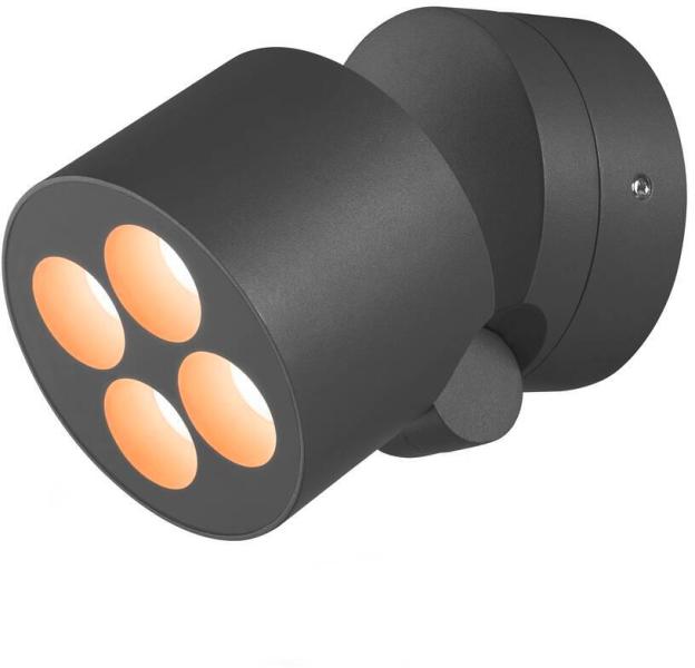 SLV R-CUBE Wand- und Deckenaufbauleuchte, IP65, 2700/3000K, PHASE dimmbar, anthrazit (1007511)