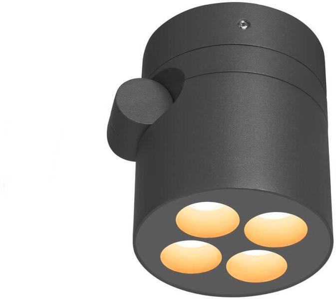 SLV R-CUBE Wand- und Deckenaufbauleuchte, IP65, 2700/3000K, PHASE dimmbar, anthrazit (1007511)