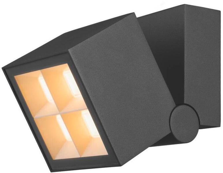 ARDEBO.de SLV S-CUBE Wand- und Deckenaufbauleuchte, IP65, 2700/3000K, PHASE dimmbar, anthrazit (1007458)