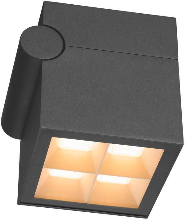 SLV S-CUBE Wand- und Deckenaufbauleuchte, IP65, 2700/3000K, PHASE dimmbar, anthrazit (1007458)