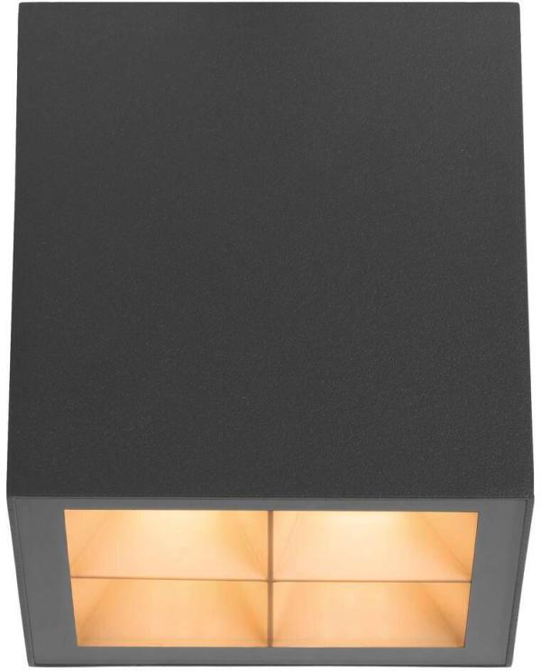 SLV S-CUBE Deckenaufbauleuchte, IP65, 2700/3000K, PHASE dimmbar, anthrazit (1007461)