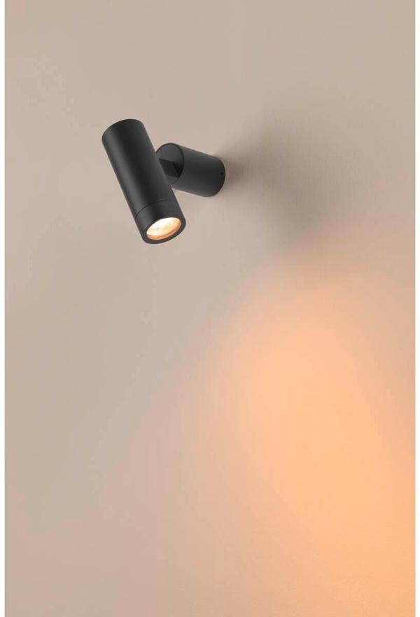 SLV S-TUBE Wand- und Deckenaufbauleuchte, IP65, GU10, 1x max. 10W, schwarz (1007653)