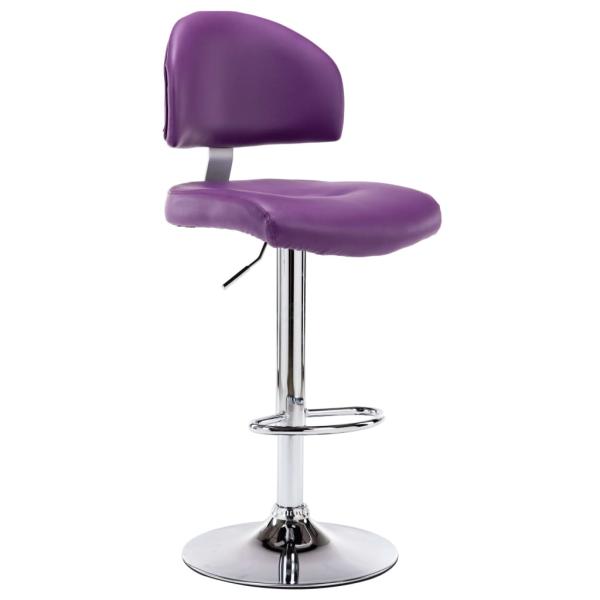 Barhocker 2 Stk. Lila Kunstleder
