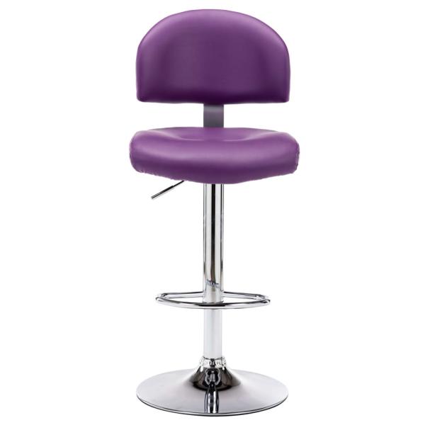 Barhocker 2 Stk. Lila Kunstleder