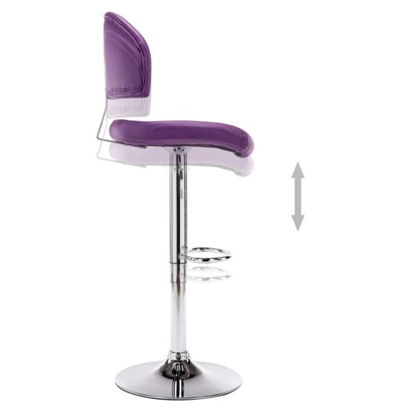 Barhocker 2 Stk. Lila Kunstleder
